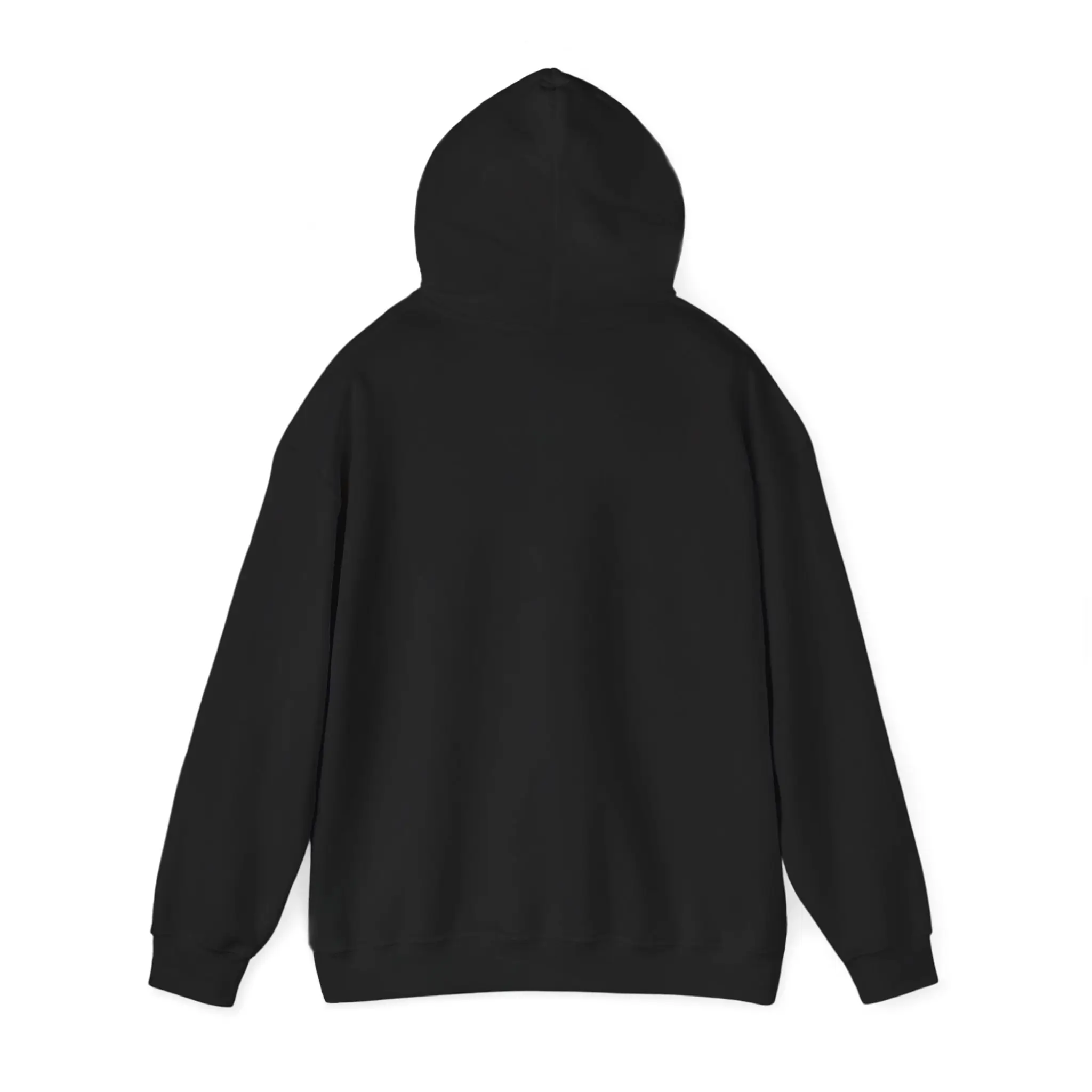 Custom hoodie back view for logo placement