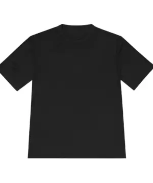 Custom performance t-shirt front view for branded apparel