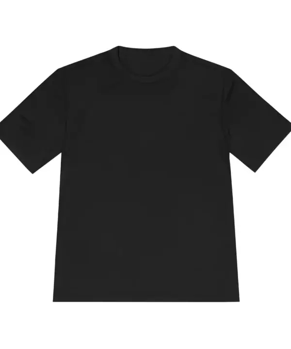 Custom performance t-shirt front view for branded apparel