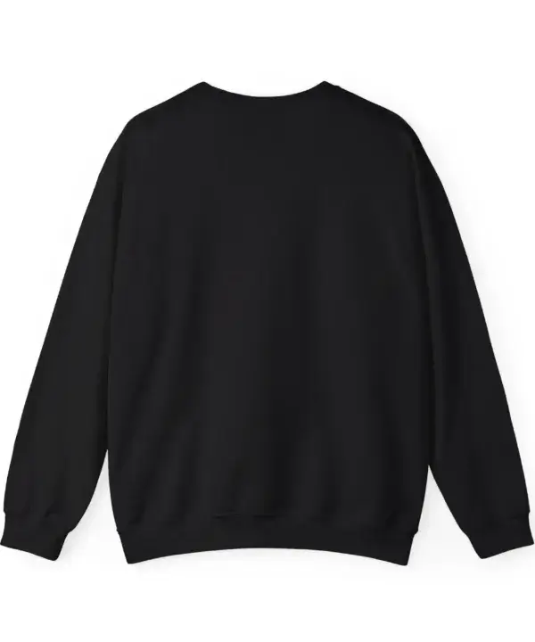 Custom crewneck sweatshirt back view for logo placement