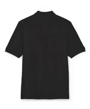 Custom corporate polo back view for logo placement