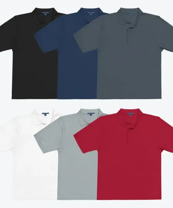 Custom corporate polo available colors including black navy and white