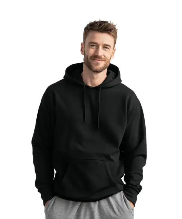 Custom hoodie worn by model for Chicago team apparel