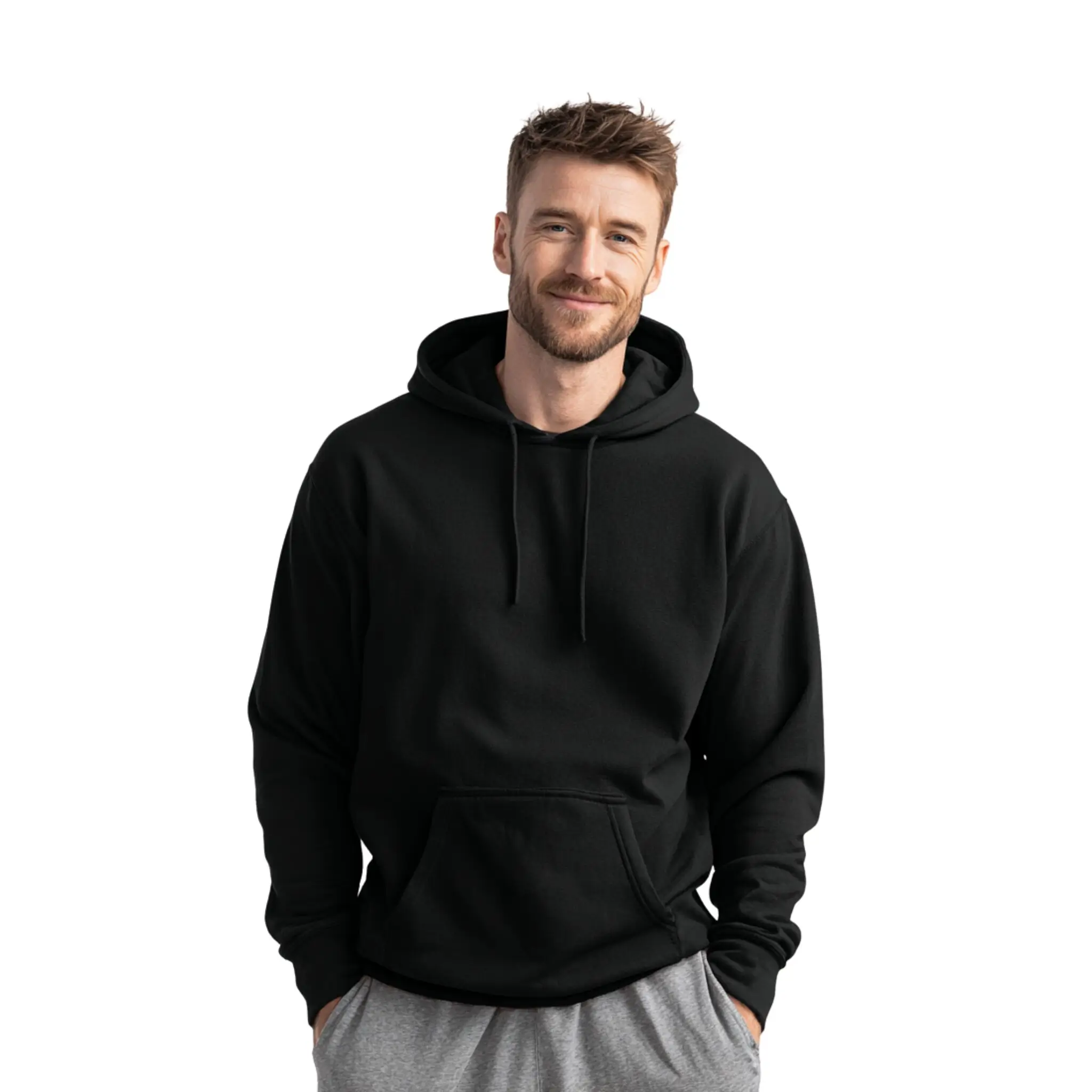 Custom hoodie worn by model for Chicago team apparel