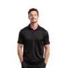 Custom performance polo worn by model for Chicago business uniforms