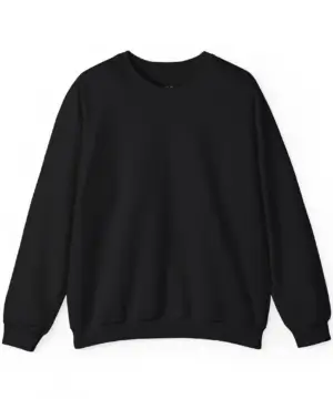 Custom crewneck sweatshirt front view for branded apparel