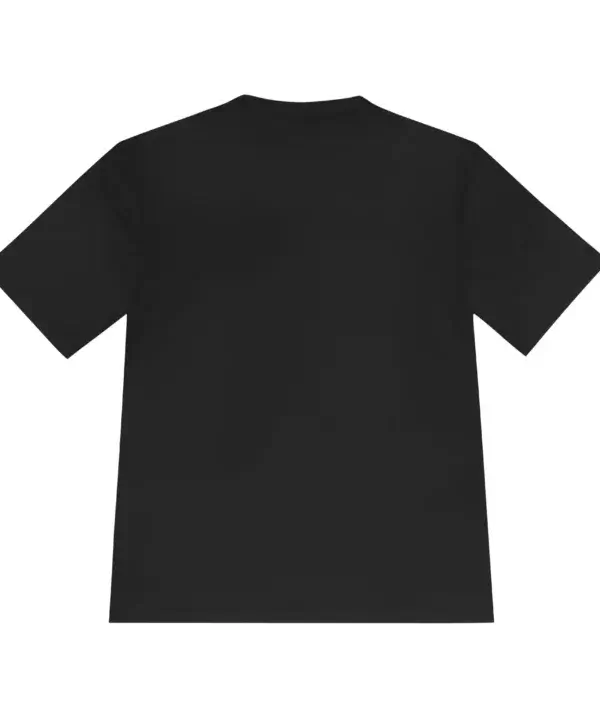 Custom performance t-shirt back view for logo placement