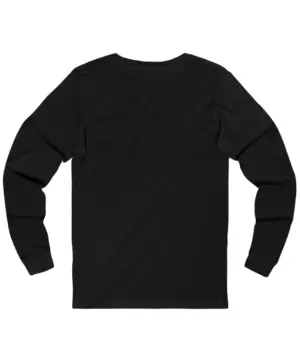 Custom long sleeve shirt back view for logo placement