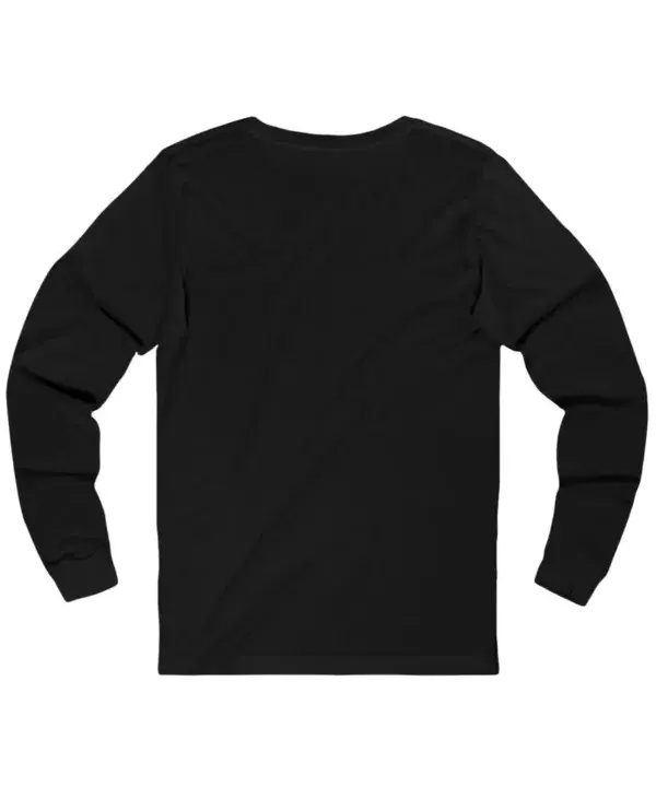 Custom long sleeve shirt back view for logo placement