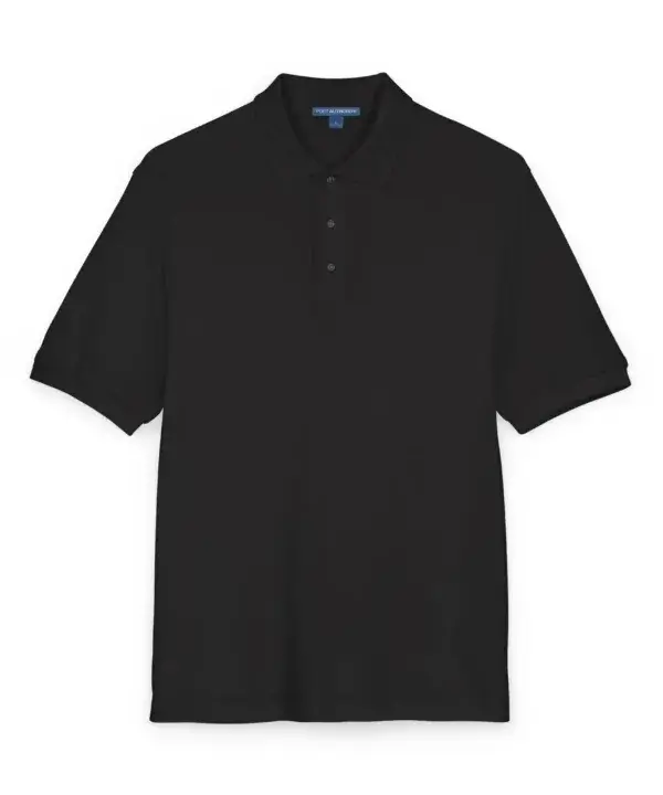 Custom corporate polo front view for branded apparel