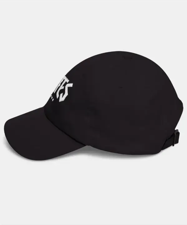 Tutes logo hat in black — four Chicago stars embroidered in white on an unstructured cotton cap