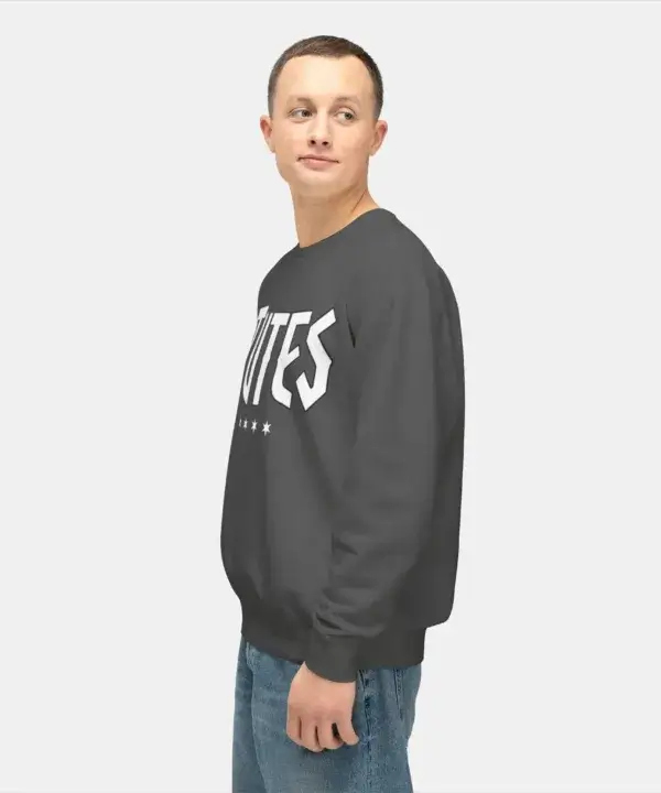Tutes logo crewneck — four Chicago stars printed in white on garment-dyed cotton