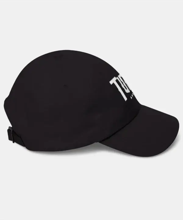 Tutes logo hat in black — four Chicago stars embroidered in white on an unstructured cotton cap