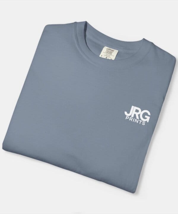 Folded custom garment-dyed t-shirt showing heavyweight Comfort Colors fabric