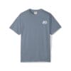 Custom garment-dyed t-shirt in Blue Jean with left-chest logo for team apparel