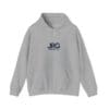 Custom sport grey hoodie with the navy JRG Prints logo printed on the chest