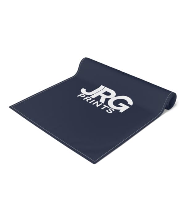 Navy custom table runner folded