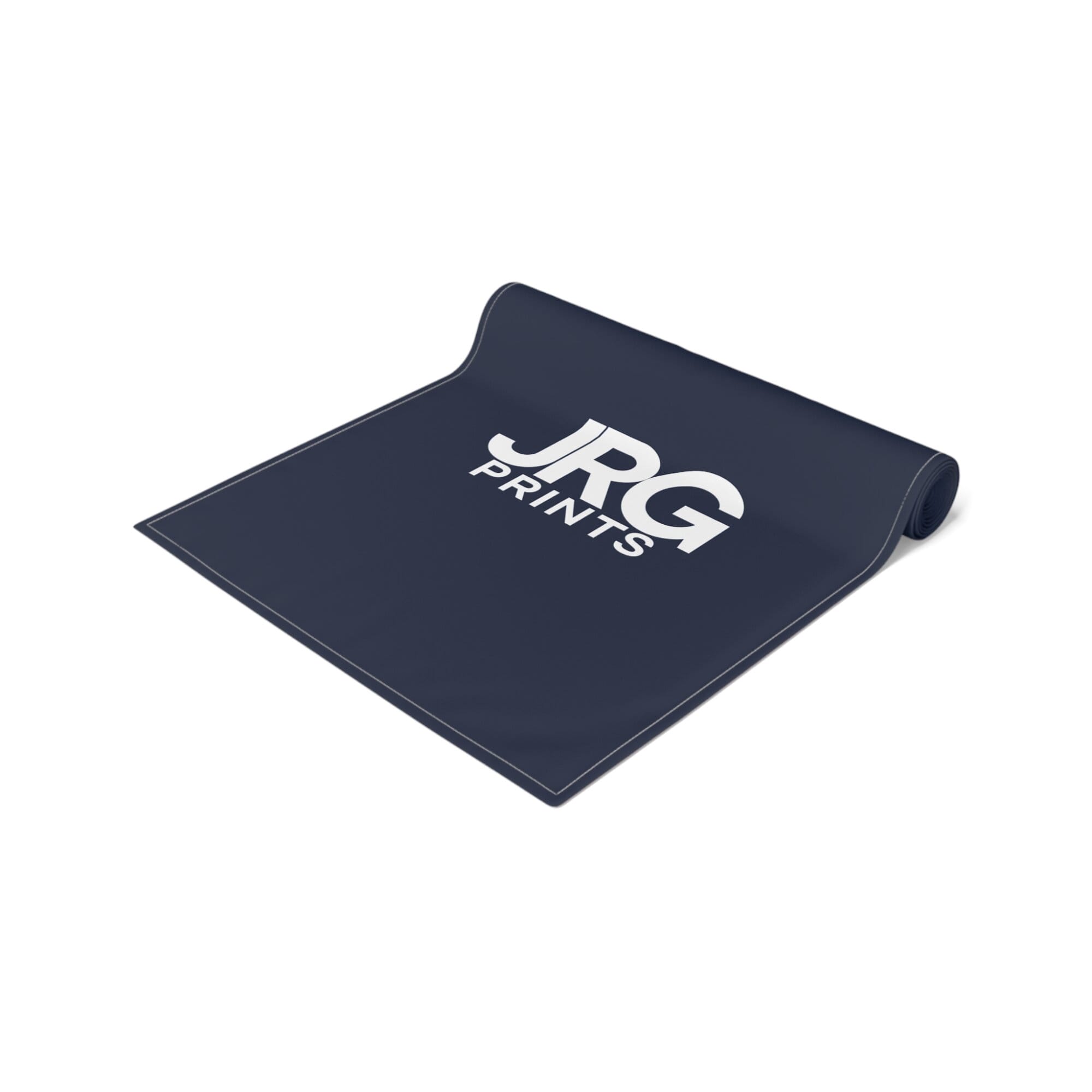 Navy custom table runner folded
