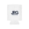 Custom can cooler printed with the JRG Prints logo