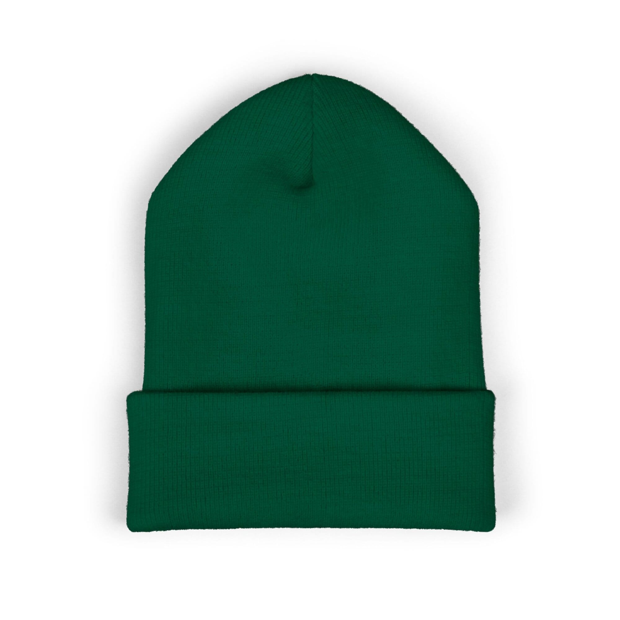 Branded cuffed beanie shown from another angle
