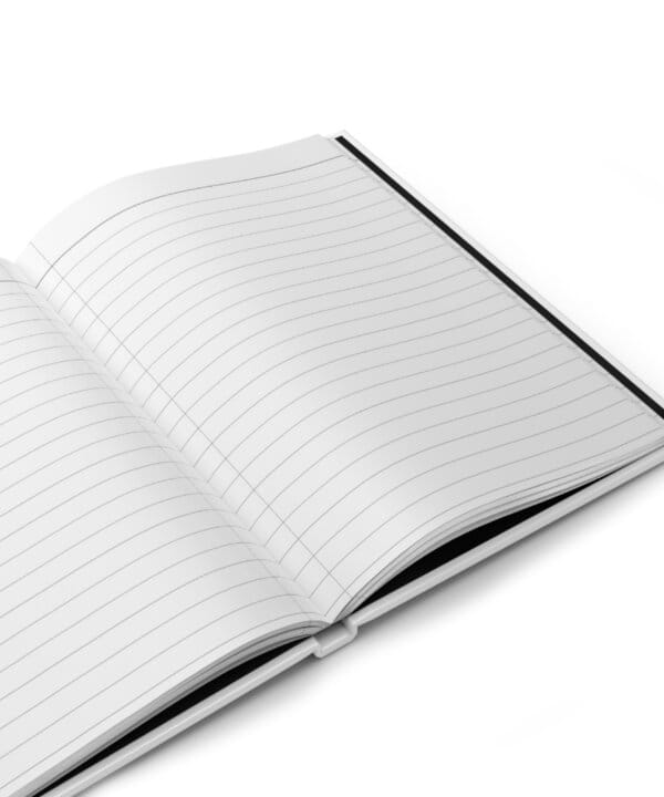 Hardcover journal with company branding