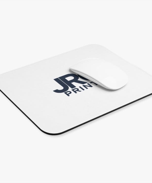 Custom logo mouse pad in a workspace setting