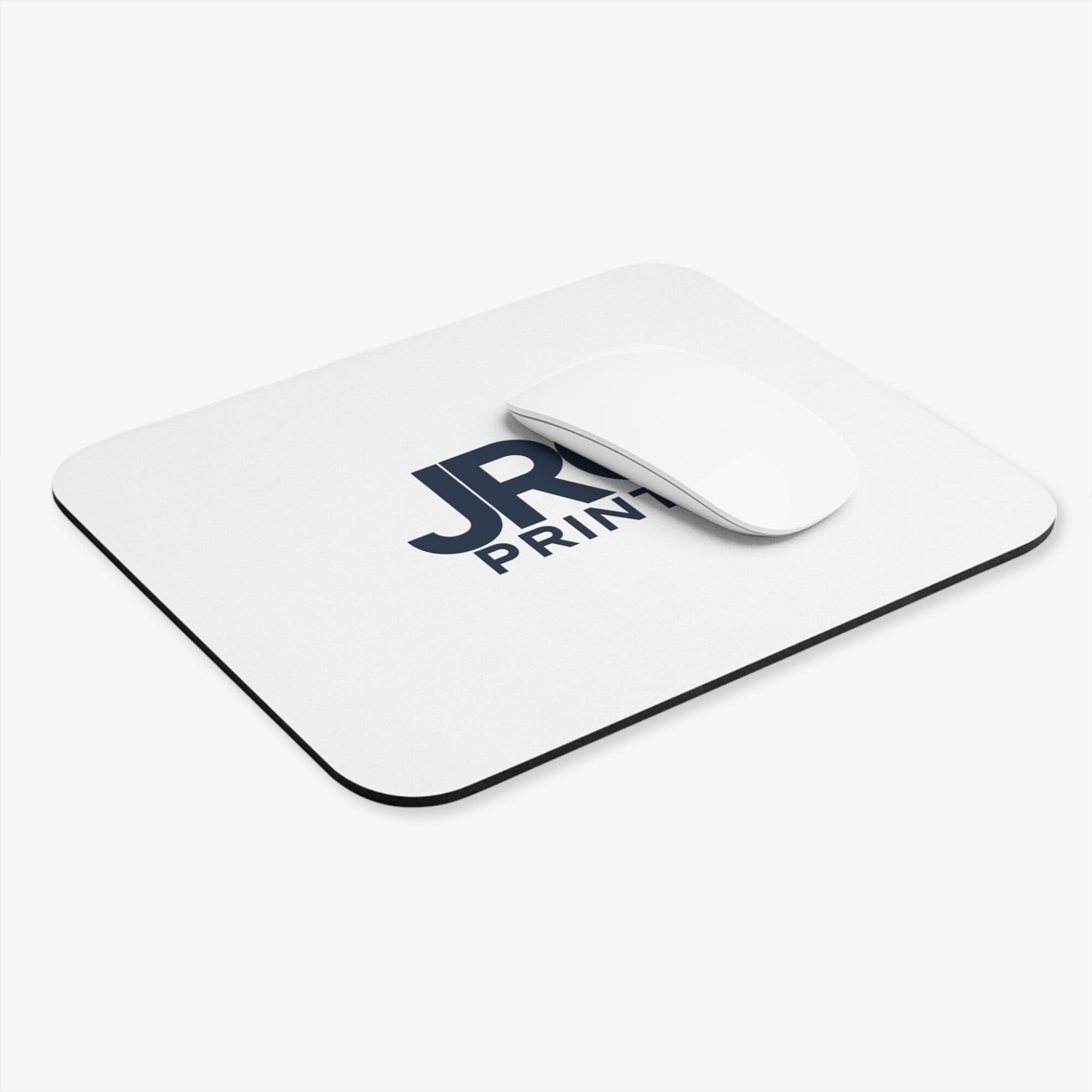 Custom logo mouse pad in a workspace setting