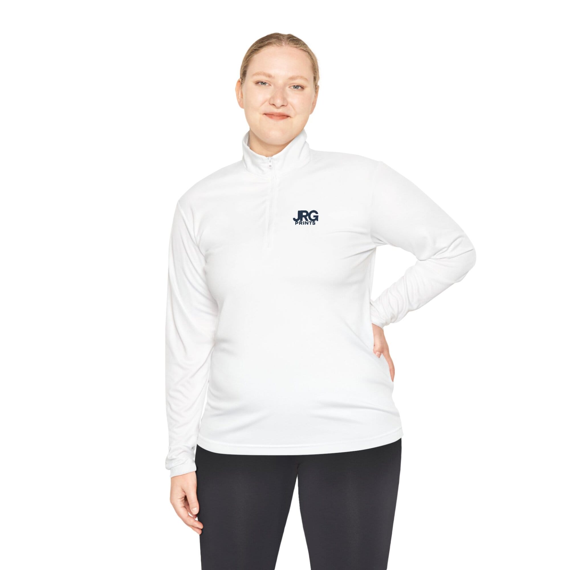 Custom logo quarter-zip in a corporate colourway