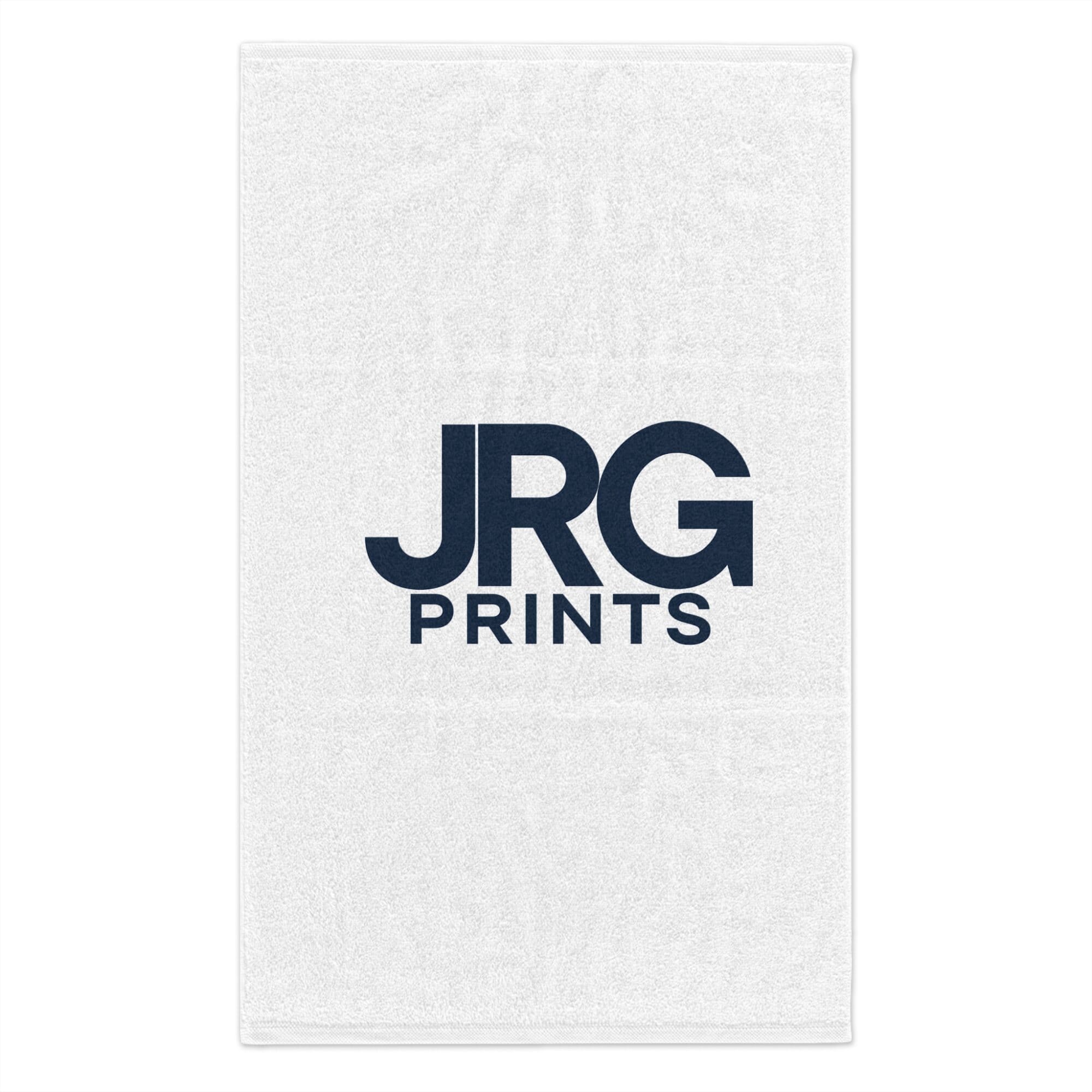 Custom rally towel printed with the JRG Prints logo