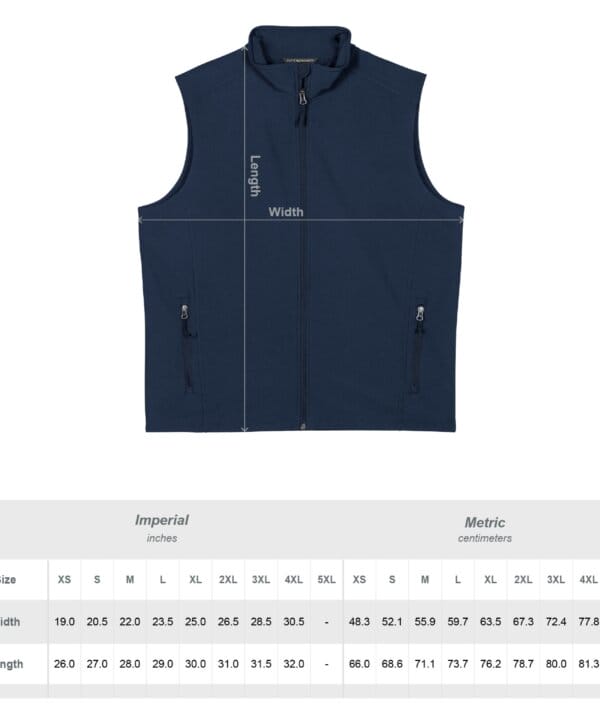 Company-branded Port Authority soft shell vest