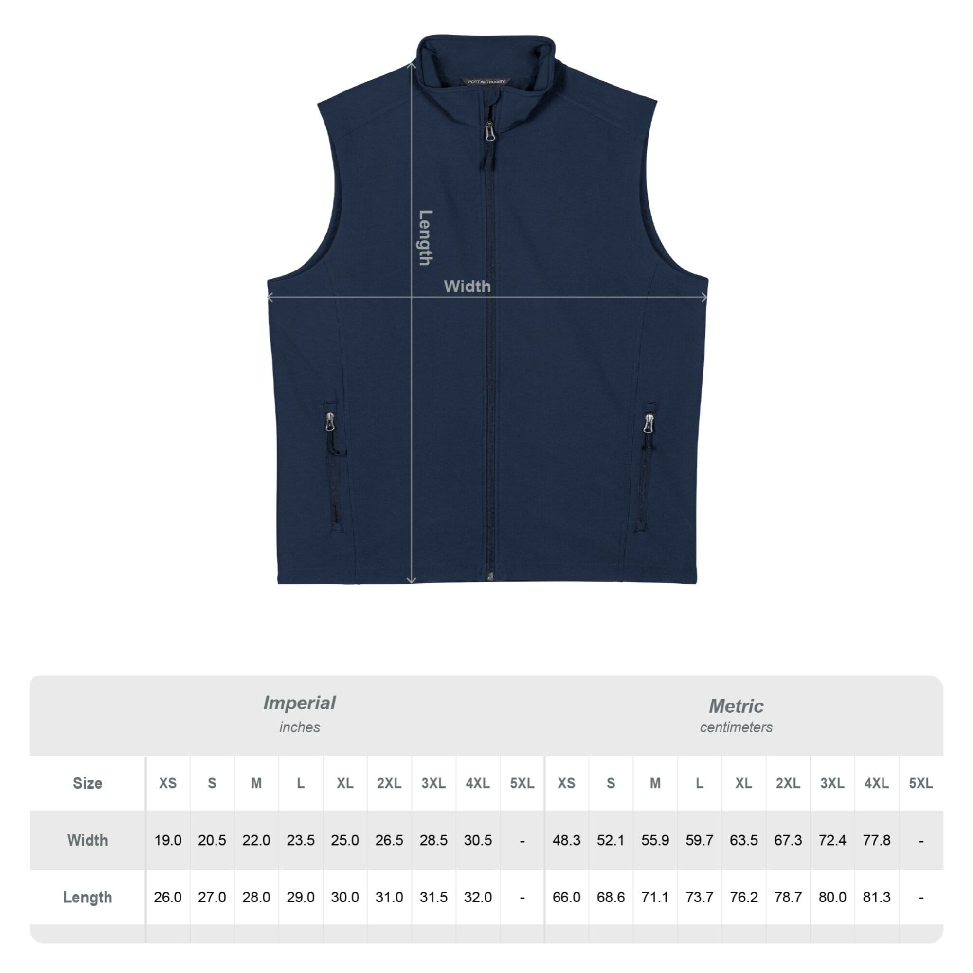Company-branded Port Authority soft shell vest