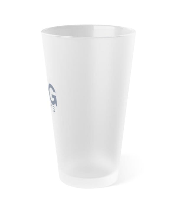 Custom logo pint glass on a bar top